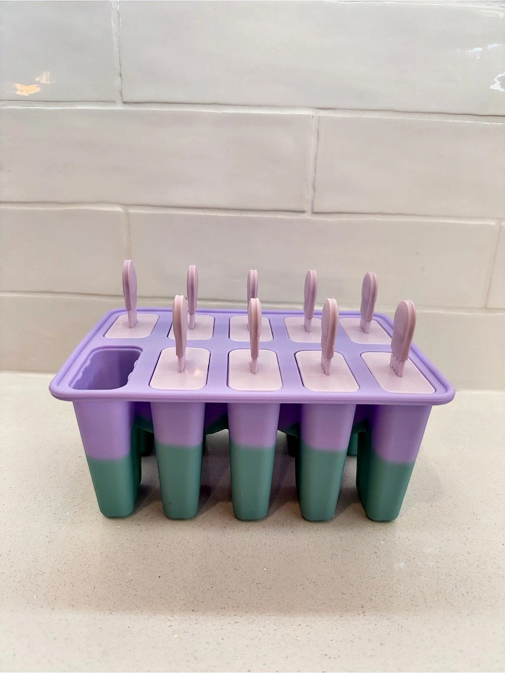 Purple & Green Popsicle Mold Set